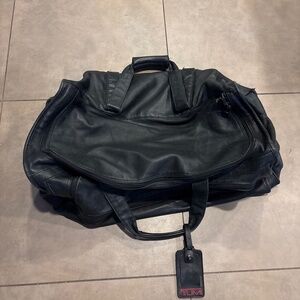 Tumi Leather Weekender Travel Bag